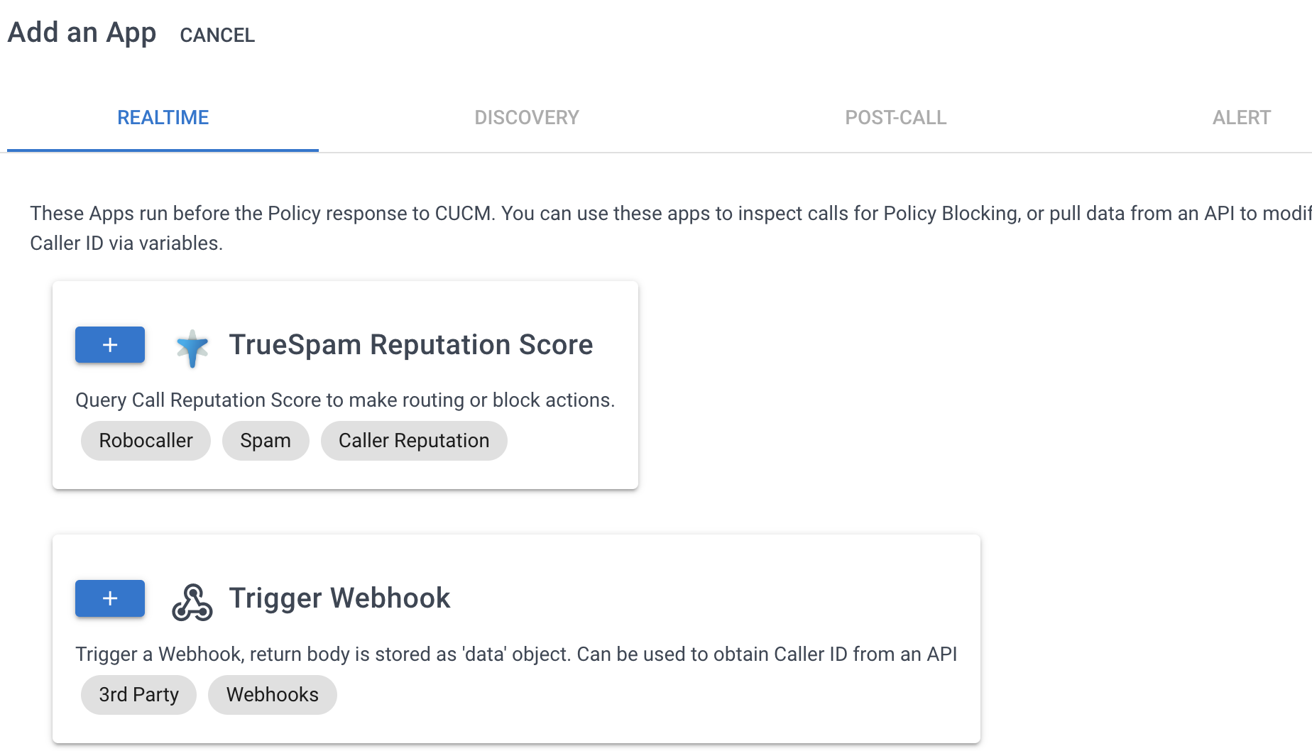 Screenshot showing a user creating a Webhook App