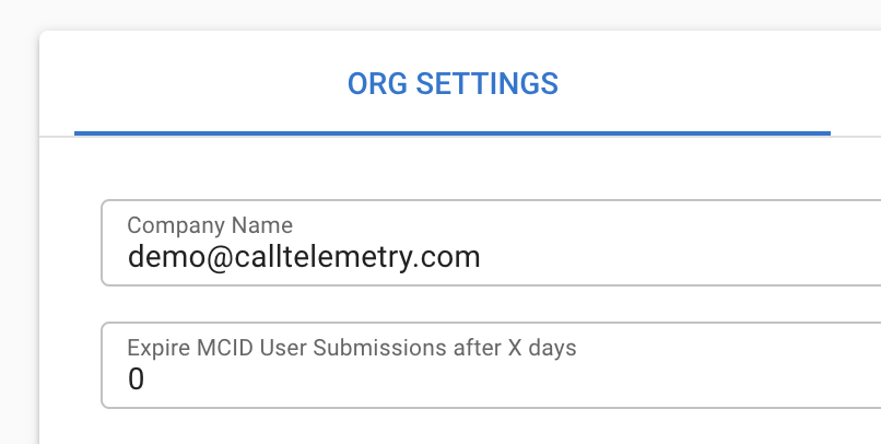 Screenshot of settings page showing expiration of blocked calls