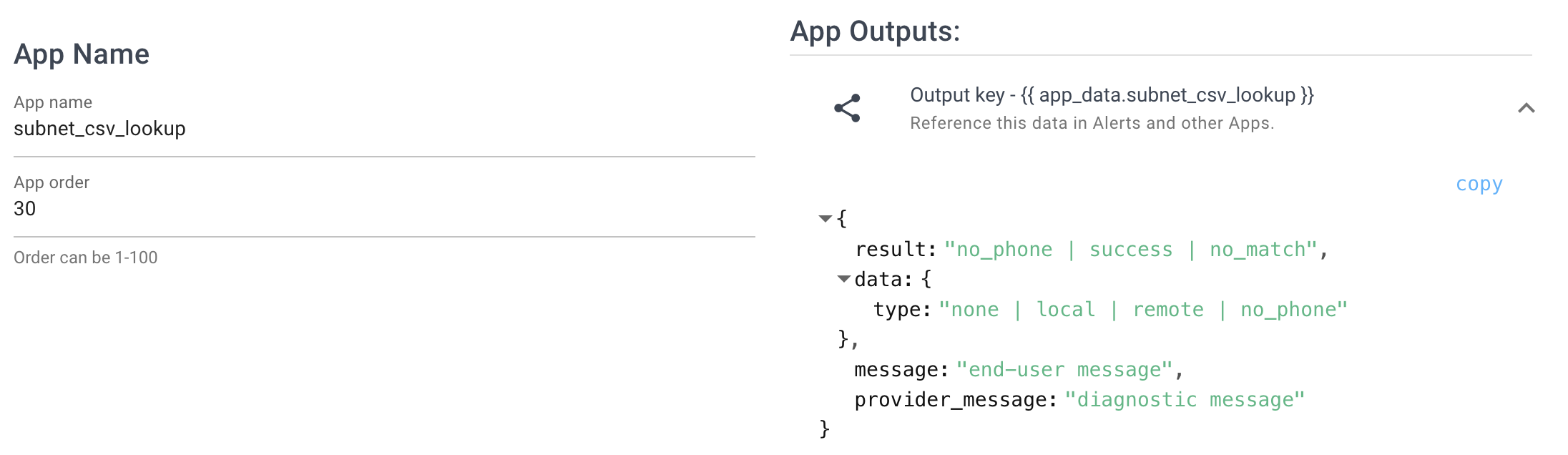 App Catalog showing CSV Subnet App