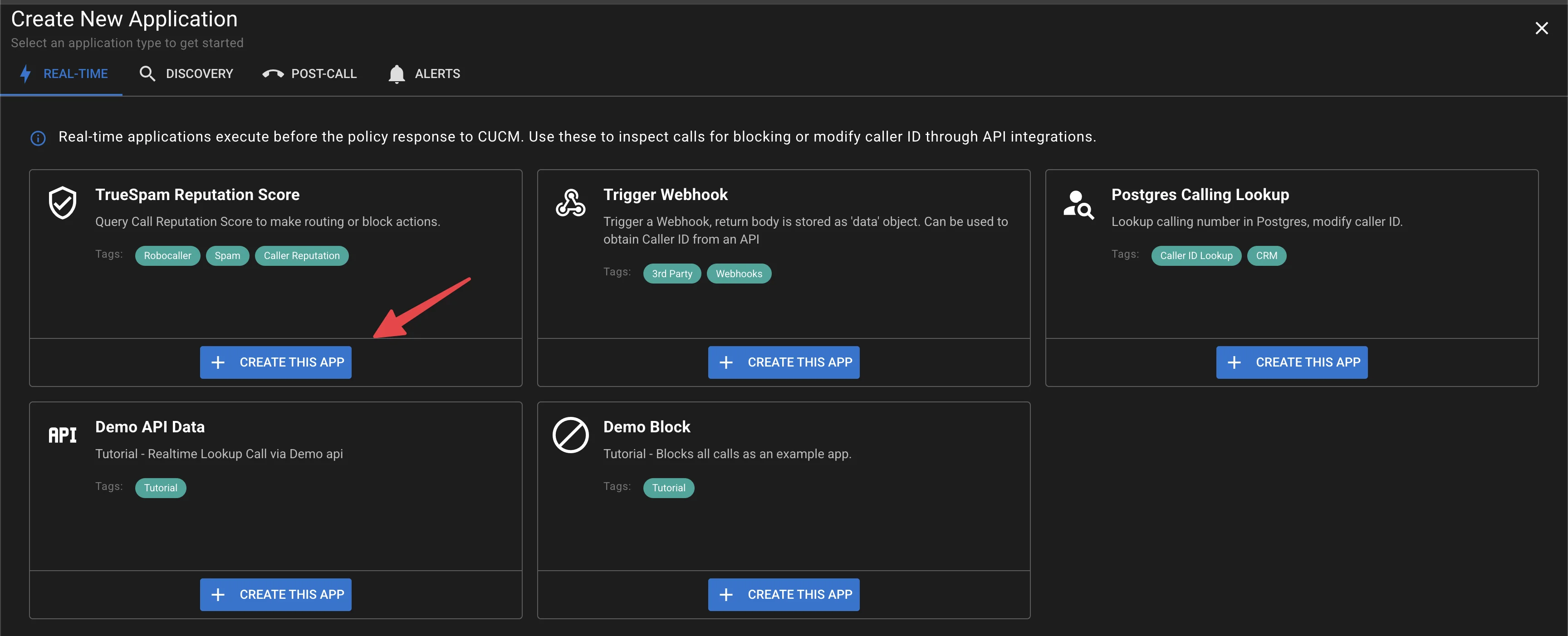 Screenshot showing how to add the TrueSpam App