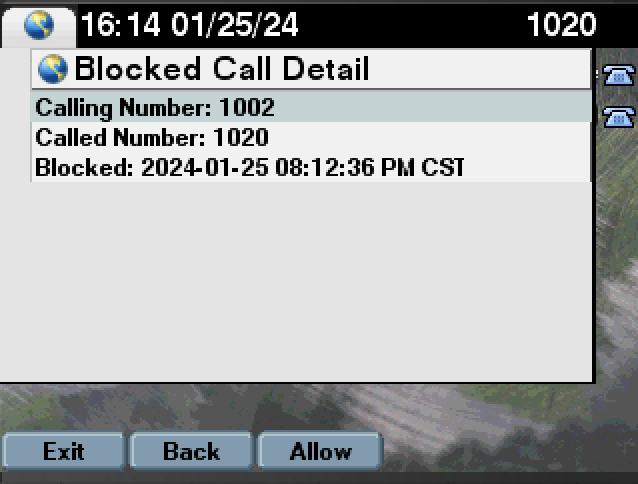 Screenshot of Cisco IP Phone XML unblock
