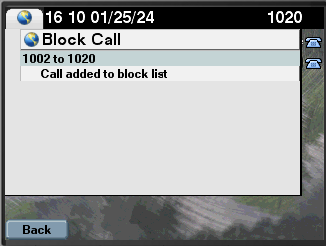 Screenshot of the Cisco IP Phone XML Blocked