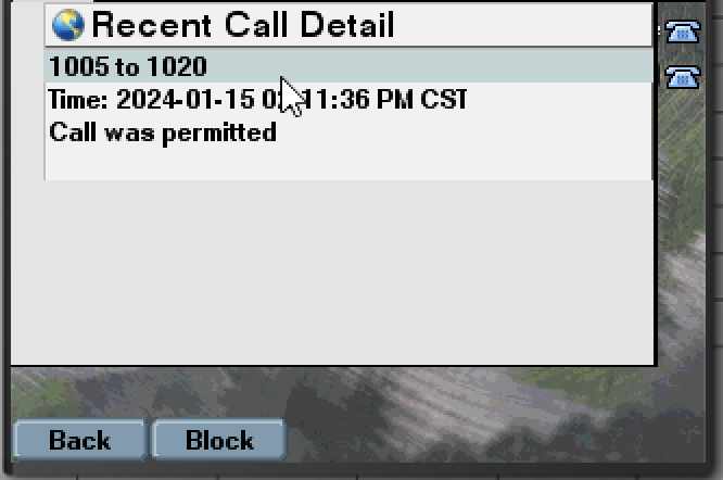 Screenshot of the Cisco IP Phone XML Block Menu