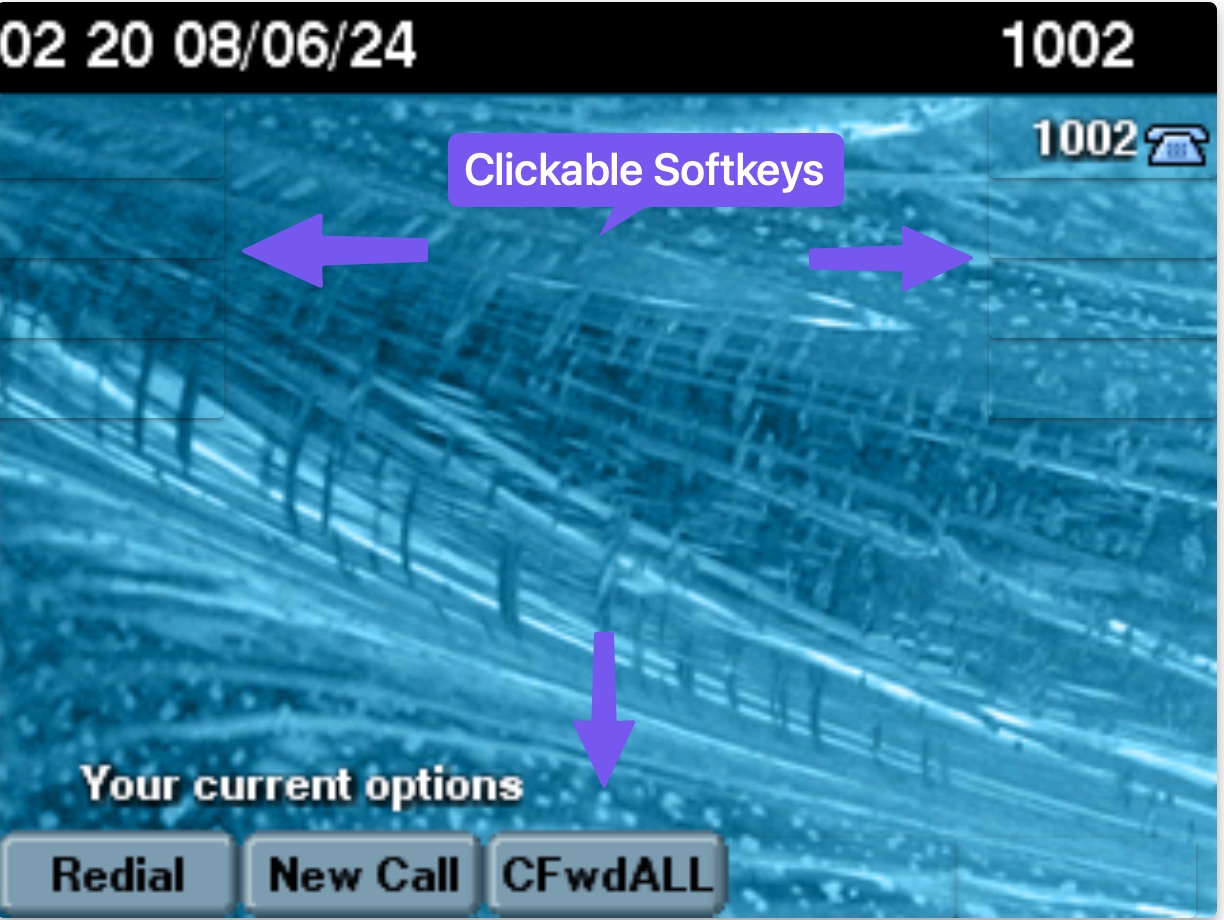 Screenshot showing a Cisco IP Phone being remotely controlled.